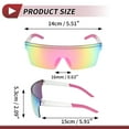 thumbnail image 4 of Unique Bargains 1 Pcs Motorcycle Riding Goggles PC Cycling Sunglasses Purple Lens Transparent Frame, 4 of 6