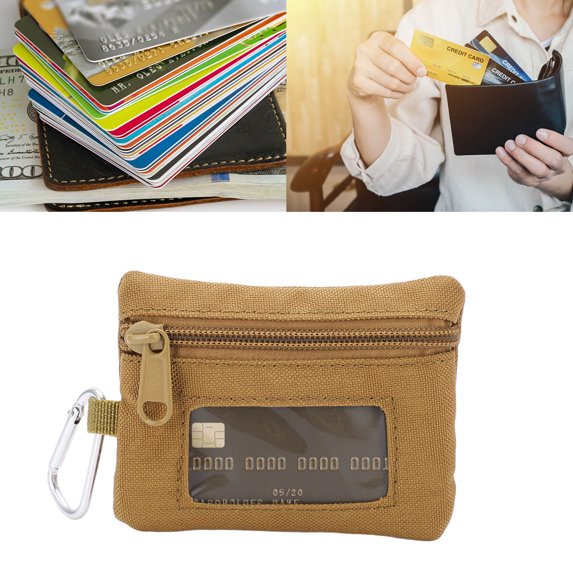 Fyydes Coin Wallet,Small Men Coin Bag Multifunctional Zippered Nylon Wallet Card ID Card Holder,Pocket Wallet