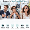 thumbnail image 5 of GenXenon AI Smart Glasses,AI Assistant,Free App 164+ Languages Translation,Photochromic Gray Lenses Sunglasses,Suitable for Meetings and Offices,Silver Rimless Rectangle Unisex, 5 of 11