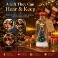 thumbnail image 3 of Recordable Christmas Tree Message in a Bottle Ornament with Playback | Voice Message Keepsake, Snow Scene Glass Bottle, Christmas Decoration, Shape B, 3 of 11