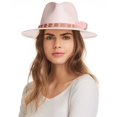 thumbnail image 1 of Helene Berman Chapeaux Fedora en Papier pour Femmes, Rose, 1 of 1