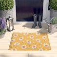 thumbnail image 2 of Yellow Daisy Flower Pattern Flannel Non Slip Door Rugs,Washable Door Mats Indoor,Decorative Door Mats,Dirt-Resistant and Absorbent Doormat for Entrance,Bedroom,Kitchen,Bathroom,31.5x17in(80x43cm), 2 of 4
