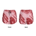 thumbnail image 3 of Gaeub Striped Meat Print Women's Athletic Shorts,High Waisted Running Shorts,Pocket Sporty Short,Gym Elastic Workout Shorts-Small, 3 of 7