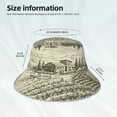 thumbnail image 4 of Daiia Vineyard Landscape Pattern Bucket Hat - Trendy Cotton Sun Hat for Beach, Golf, Fishing - Fun Outdoor Vacation Boonie for Men and Women, 4 of 9