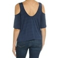 thumbnail image 2 of RACHEL ROY $59 Womens New 1360 Navy Cold Shoulder Short Sleeve Top M B+B, 2 of 2