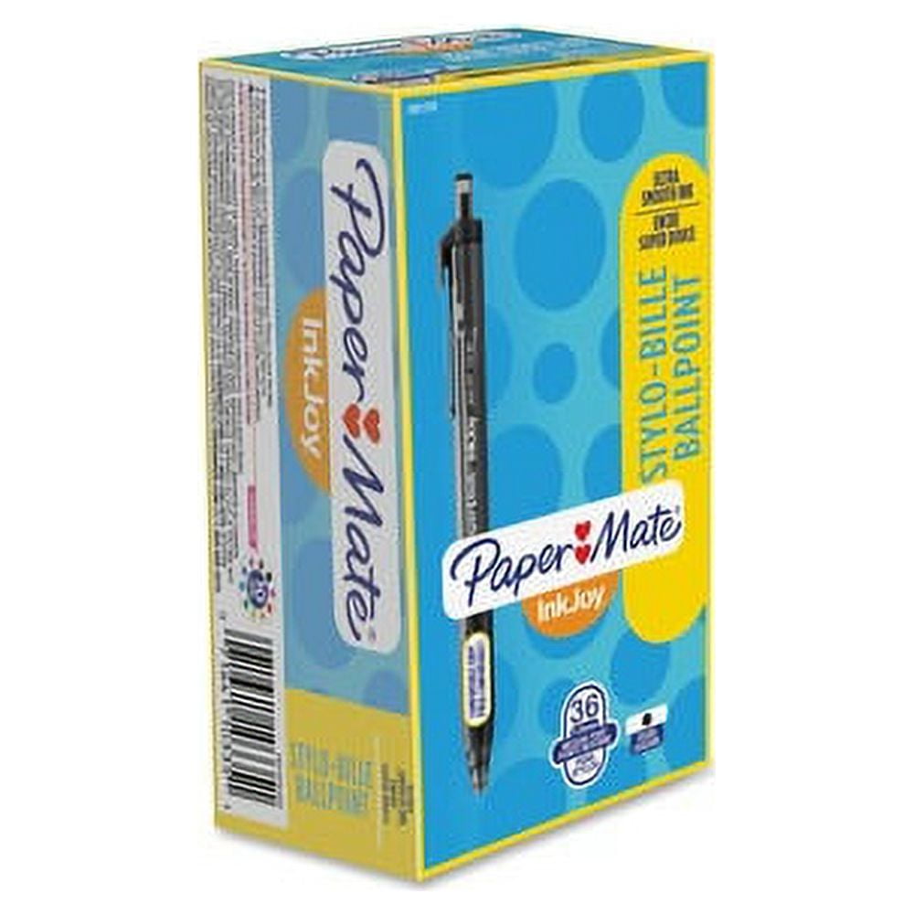 Paper Mate Inkjoy 300 RT Ballpoint Pens 1 mm Pen Point Size - Retractable - Black - Black Barrel - 36 / Pack