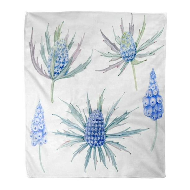 Ashleigh Throw Blanket Warm Cozy Print Flannel Handpainted Watercolor Flowers In Vintage It Birthday And Mothers Day Botanical Comfortable Soft For Bed Sofa And Couch 58x80 Inches Walmart Com Walmart Com