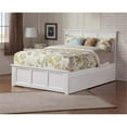 thumbnail image 2 of Leo & Lacey Urban Traditional Hardwood Storage Platform Bed, Queen, White, 2 of 6