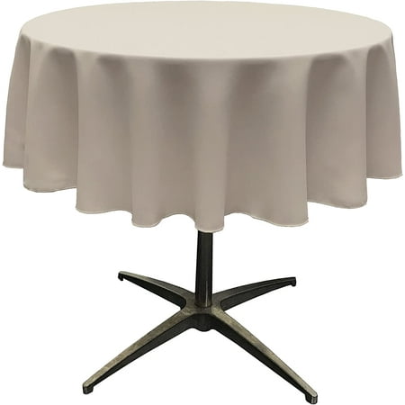 

Polyester Poplin Washable Round Tablecloth Stain and Wrinkle Resistant Table Cover 51 Fabric Table Cloth for Dinning Kitchen Party Holiday 51-Inch Gray Light (TCpop51R_GrayLightP41)