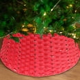 thumbnail image 2 of Maison Concepts Christmas Basketweave Tree Collar Red (19.3L X 19.3W X 9.85H), 2 of 3