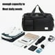 thumbnail image 4 of Bolsa de Gimnasio de Separación Seca y Húmeda | Bolsa de viaje deportiva de gran capacidad | Compartimento para zapatos y bolsillo húmedo | Tela Oxford | Bolso de viaje multiusos | Correa ajustable, 4 of 6