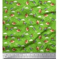 thumbnail image 1 of Soimoi Moss Georgette Fabric Dot,Cloud & Bird Cartoon Print Fabric by Yard 42 Inch Wide, 1 of 3
