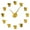 Gold, variant on Teeth Dental Tooth Frameless Wall Clock Stickers, DIY Modern Decorative Clocks for Living Room, Bedroom, Office - Easy to Install, Large 3D Clock Design (Gold,27in)