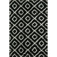 thumbnail image 3 of Unique Loom Ruth Trellis Shag Rug ,Rectangle,4' 1" x 6' 1" Black and White Modern Trellis Living Room Bed Room Dining Room, 3 of 5