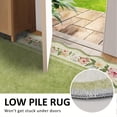 thumbnail image 4 of Kzaei 8'x10' Floral Scalloped Area Rug for Living Room, Washable Soft Rug with Non-Slip Backing, Large Floral Vintage Distress Print Pattern Carpet, Green, 4 of 7