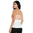 thumbnail image 2 of Fashion Secrets Women Short Sleeves Sheer Chiffon Bolero Shrug Short Cardigan (Taupe, XXX Large), 2 of 2