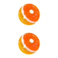 thumbnail image 1 of Kkkded Perles Colorées 2 Pcs Perles Matériel DIY - Rayé, Couleur Contrastée, Lisse avec Trou de Filetage, 1 of 6