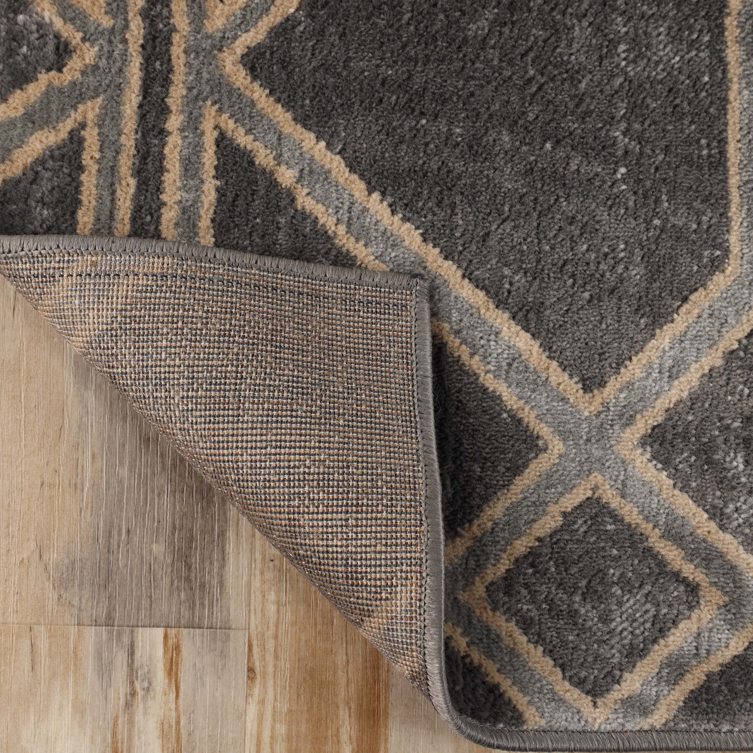 Superior Abner Geometric Diamond Indoor Area Rug, 8' x 10', Grey