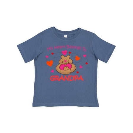 

Inktastic Heart Belongs to Grandpa Gift Toddler Toddler Girl T-Shirt