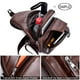 thumbnail image 4 of Mochila bandolera de piel para hombre con puerto USB, 4 of 9