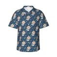 thumbnail image 2 of Picia Space Puppy Gentle Cotton Regular Fit Short Sleeve Casual Hawaiian Shirt for Men-Large, 2 of 8