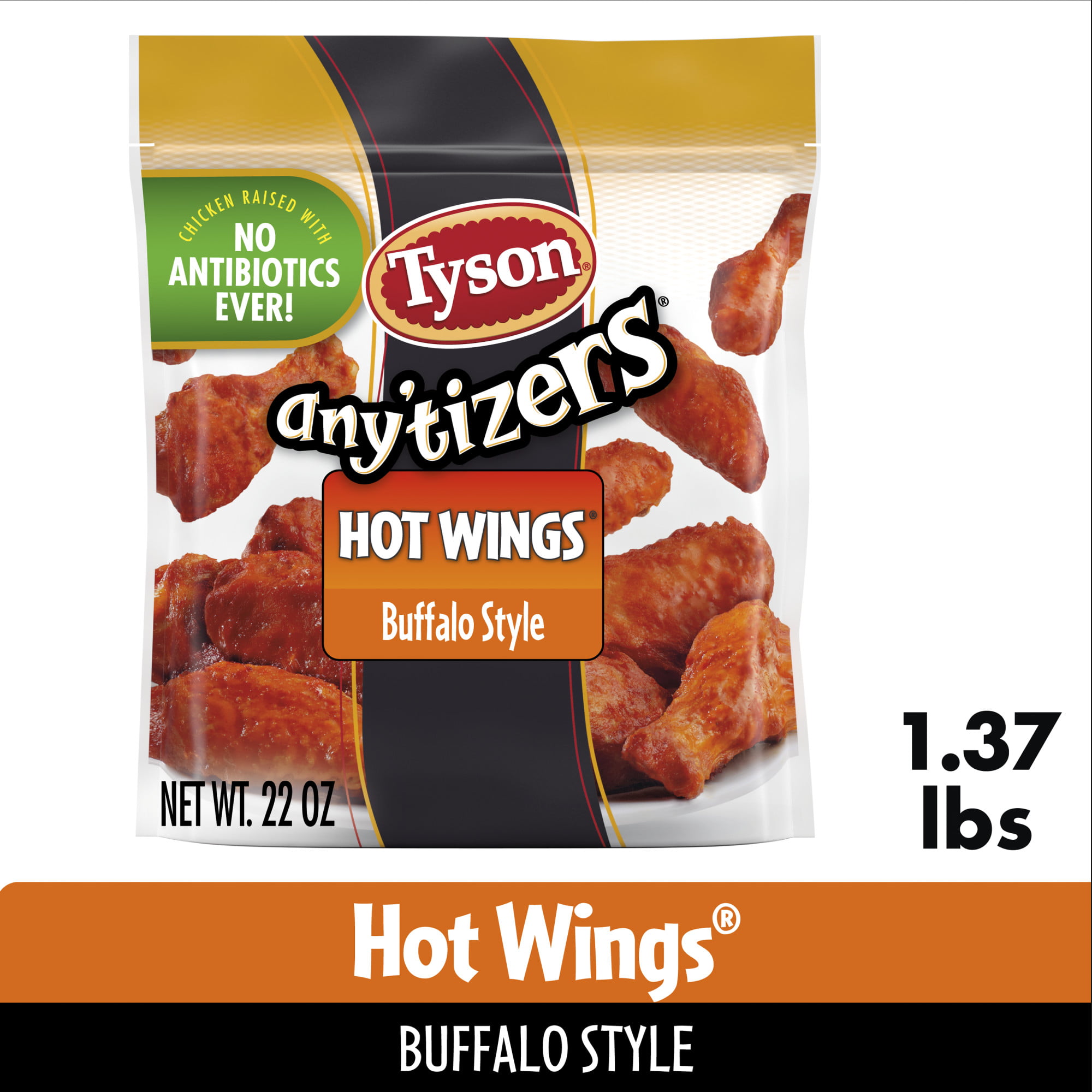 Any'tizers Wings, Style, 1.37 lb Bag - Walmart.com