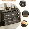 thumbnail image 5 of 9-Drawer Dresser for Bedroom, 47" Wide Dressers Wood Vintage Chest of Drawers with Natural Texture and Vintage Gold Floral Handles, Farmhouse Storage Organizer for Living Room, Hallway Entryway, 5 of 8