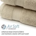 thumbnail image 6 of Microdry 100% Cotton Bath Towel Set, Linen (6-Piece), 6 of 9