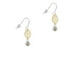thumbnail image 2 of Delight Jewelry Silvertone Mini Paw with Yellow Crystal Goldtone Leaf French Earrings, 2 of 4