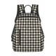 thumbnail image 1 of Balery Black Plaid Heart Mochila ligera para hombre y mujer: duradera e impermeable, ideal para la escuela, el trabajo, viajes y uso diario., 1 of 7