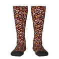 thumbnail image 2 of Lsque 70s Groovy Hippie Retro Printed Crew Socks Men's Women's LightWeight Thin Casual Calf Socks ,Knee High Socks,Cotton Socks, 2 of 9