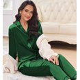 thumbnail image 6 of Avidlove Silk Satin Pajamas Women's Long Sleeve Sleepwear Soft Button Down Pj Set 2 Piece Loungewear S-XXL, 6 of 6