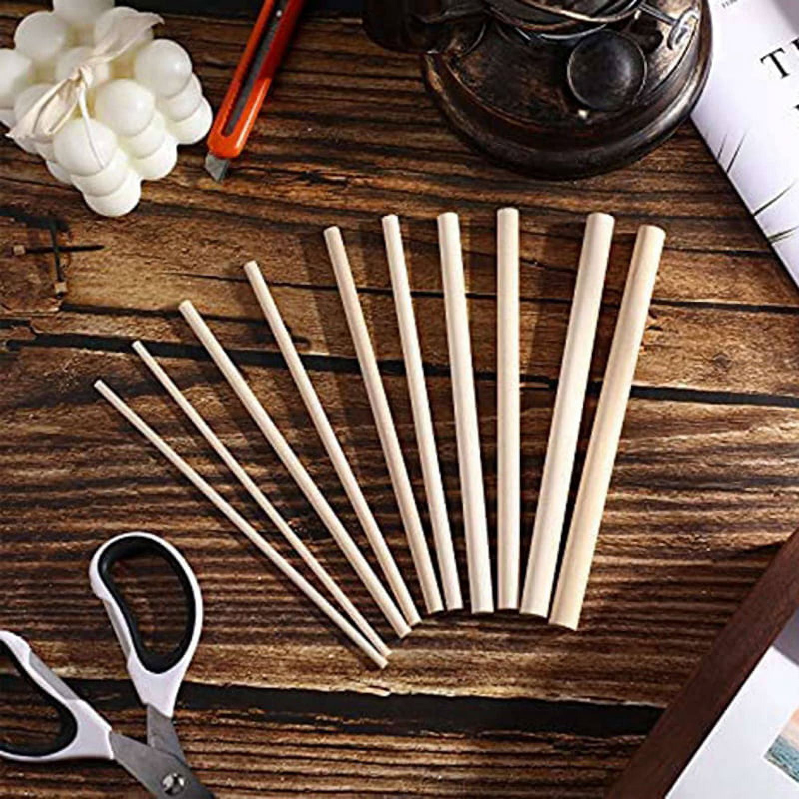 500 Pieces Dowel Rods Wooden Dowel Rod Craft Wood1/8,3/16,1/4,5/16,3/8X6Inch Sticks for Crafting DIY Wedding Ribbon Wand