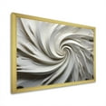 thumbnail image 3 of Designart "Majestic Motion In White I" Abstract Spirals Picture Framed Wall Art Living Room, 3 of 5