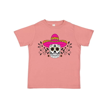 

Inktastic Sugar Skull Illustration with Floral Filigree Cinco De Mayo Boys or Girls Toddler T-Shirt