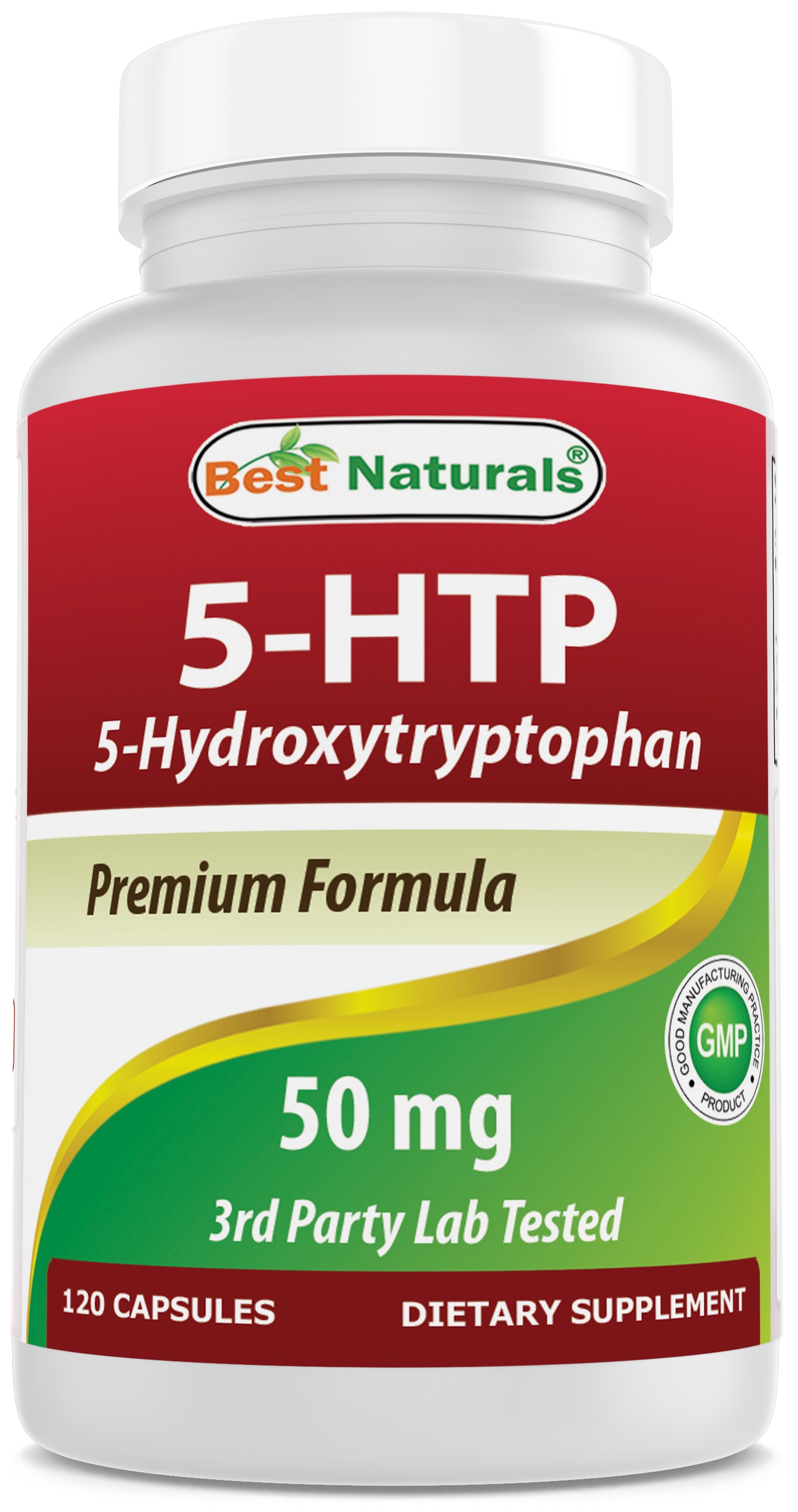 Best Naturals 5HTP 50 mg Capsules, 120 Ct
