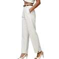 thumbnail image 5 of BUIGTTKLOP Women's Wide Leg Dress Pants High Waisted Business Casual Palazzo Pants Work Office Slacks Trousers, 5 of 6