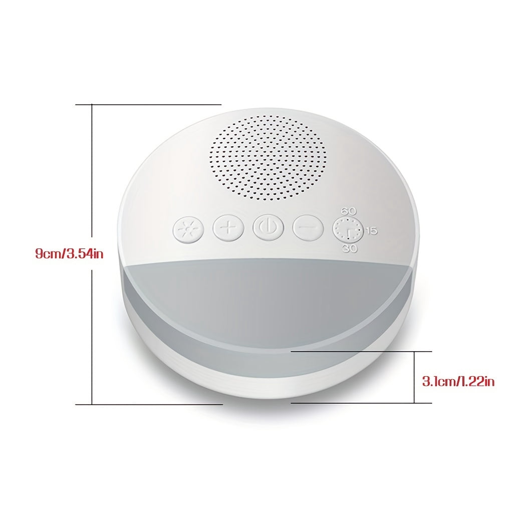 Sleep Sound White Noise Machine with Natural Soothing Sounds and Memory Function, Sleep Aid Machine - Portable Sleep Assistant Device, USB and Sleep Timer Sound Relax for all ages