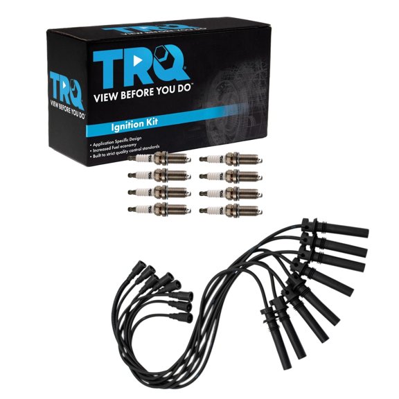 TRQ Spark Plug Kit 9 Piece Iridium Spark Plugs Fits 2003 Dodge Ram 1500
