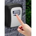 thumbnail image 2 of TONAIN Key Lock Box for Outside/Lock Box for House Key/Lock Box/Key Lock Box/Key Box/Combination Lock Box Wall-mounted Password Key Box Padlock Type Free Installation Alloy+Plastic Style, 2 of 8