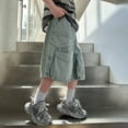 thumbnail image 6 of Boys Jeans Shorts Classic Baggy Denim Shorts with Pockets Boys Shorts Size 5-6 Years, 6 of 9
