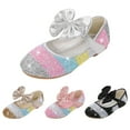thumbnail image 7 of NOKIO Children'S Glitter Mary Janes Children'S Princess Dress Shoes Kids Mary Jane Ballet Flats Girls Baby Shoes Sequin Rhinestone Bow Sandals Dancing Shoes Pearl Bling Shoes Single Kids Shoes, 7 of 7