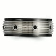 thumbnail image 4 of Edward Mirell Black Ti & Titanium Polished & Spinel Grooved Ring, 4 of 7