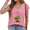 Rose Red, variant on Cozymy Botanical Flower V Neck Short Sleeve Graphic Tee Women's Nature Print Top