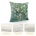 thumbnail image 4 of Creowell White Flowers Pillow Covers for Couch Sofa Indoor Outdoor Pillowcase 1PC Square Design Short Plush Printed on Both Sides 18x18in, 4 of 5
