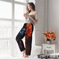 thumbnail image 5 of Gaeub Red And Blue Fire Bird Soft Pajama Pants for Women,&nbsp;Wide Leg Comfy Casual Lounge Yoga Capri Pants Wide Leg-, 5 of 6