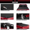 thumbnail image 2 of Truxedo Tonneau Cover 1472401 PRO X15; Soft Roll-Up Hook And Loop; Lockable Using Tailgate Handle Lock; Black Matte; Woven Fabric, 2 of 6