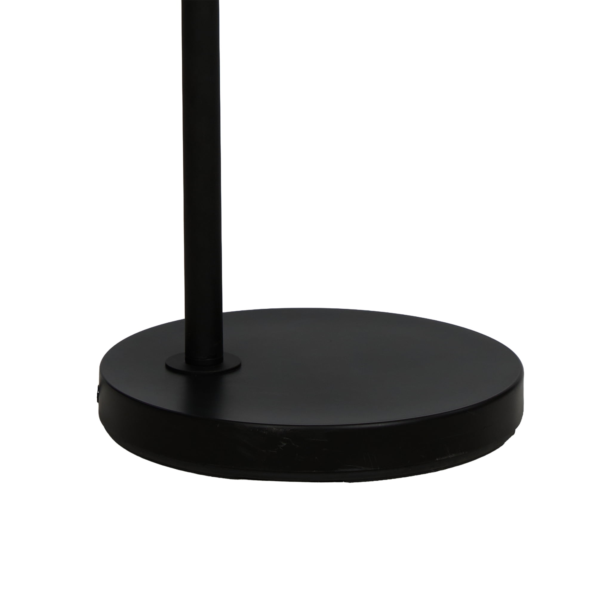 Mainstays 62" Black Metal Angled Downbridge Floor Lamp with Linen Shade