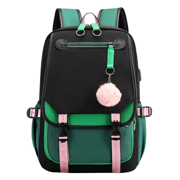 JSCDRPDWL Neoprene Backpack Cute Laptop Backpack Office Backpack Tote with Compartments Best Backpack Women Backpacks Backpack with Water Bottle, Green One Size