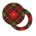 thumbnail image 2 of Hirioo Christmas Plaid Flower for Round Bar Stool Seat Covers Washable Stool Cushion Slipcover Elastic Bar Chair Covers for 12-14 Inch Chair-14 inch, 2 of 7